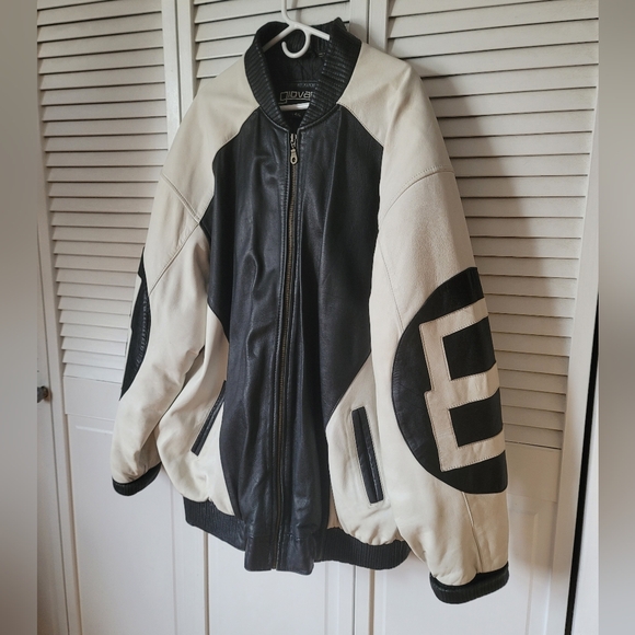 GIOVANNI OUTERWEAR Men's Vintage 8 Ball Leather Jacket, Size 4XL - Picture 4 of 13